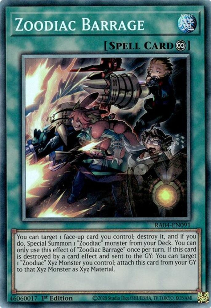 Zoodiac Barrage (PCR) (RA04-EN091) - Prismatic Collector's Rare