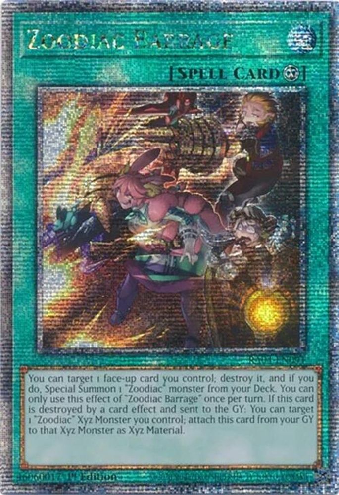 Zoodiac Barrage (Quarter Century Secret Rare) (RA04-EN091) - Quarter Century Secret Rare