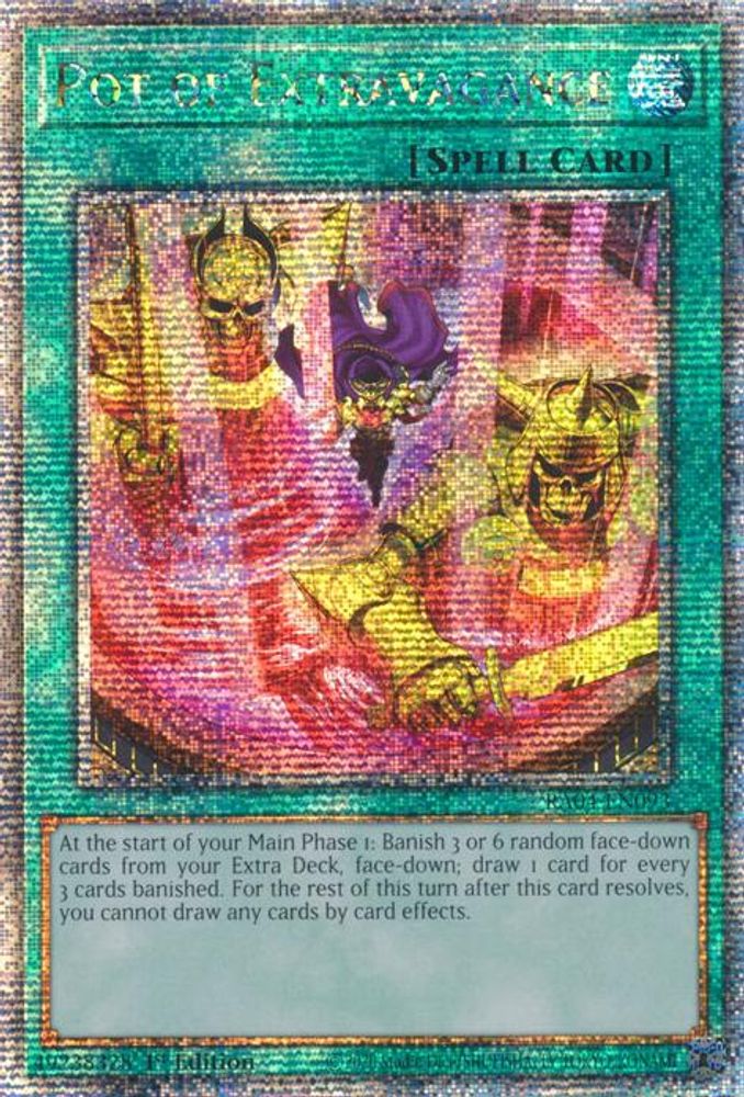Pot of Extravagance (New Art) (Quarter Century Secret Rare) (RA04-EN093) - Quarter Century Secret Rare