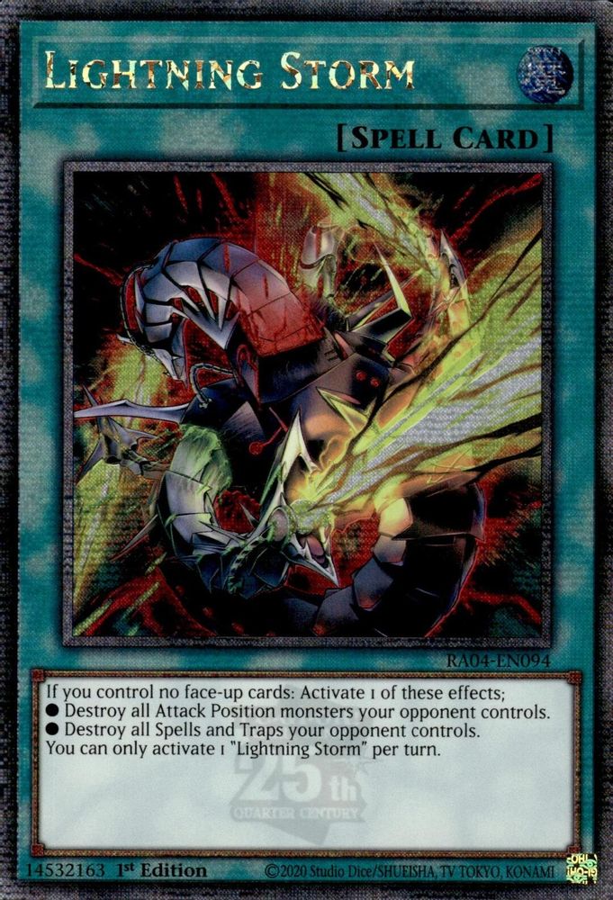 Lightning Storm (New Art) (Quarter Century Secret Rare) (RA04-EN094) - Quarter Century Secret Rare