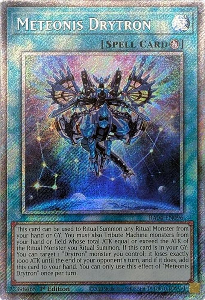 Meteonis Drytron (Platinum Secret Rare) (RA04-EN096) - Platinum Secret Rare