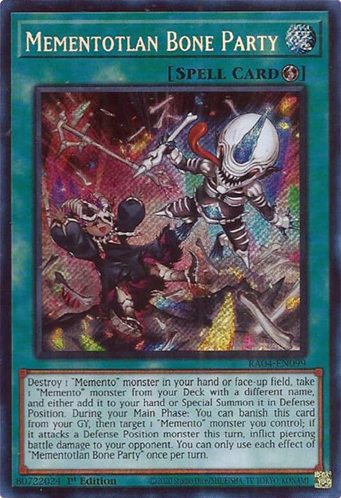 Mementotlan Bone Party (Secret Rare) (RA04-EN099) - Secret Rare