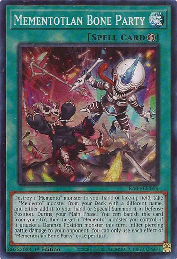 Mementotlan Bone Party (RA04-EN099) - Super Rare