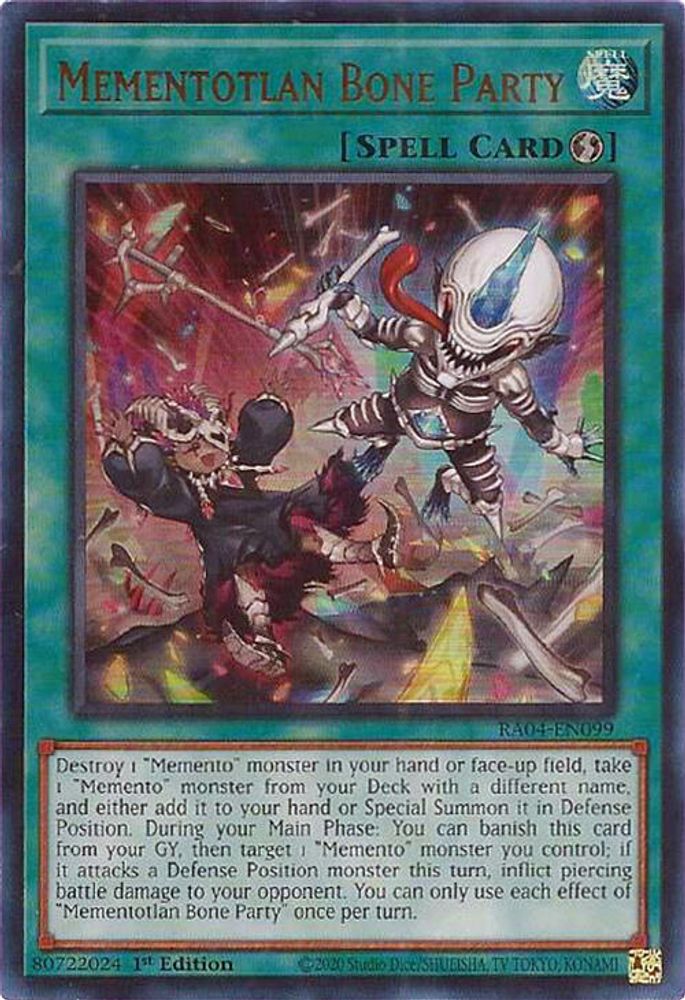 Mementotlan Bone Party (UR) (RA04-EN099) - Ultra Rare
