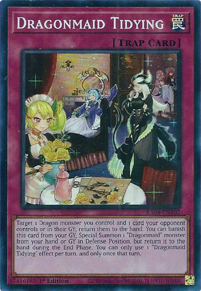 Dragonmaid Tidying (RA04-EN102) - Super Rare