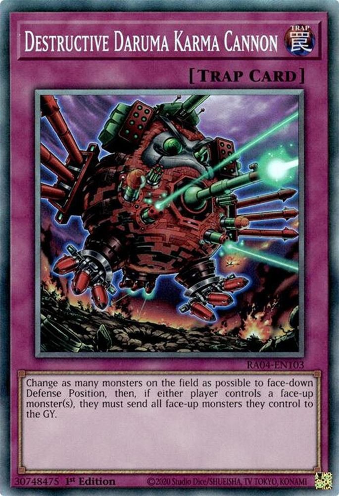Destructive Daruma Karma Cannon (PCR) (RA04-EN103) - Prismatic Collector's Rare