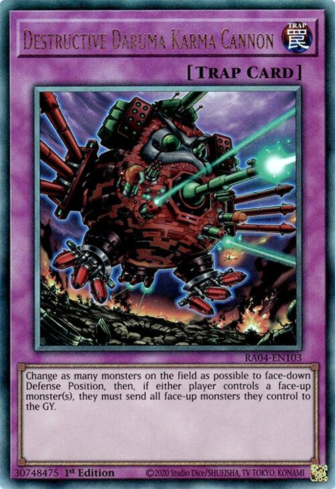 Destructive Daruma Karma Cannon (PUR) (RA04-EN103) - Prismatic Ultimate Rare