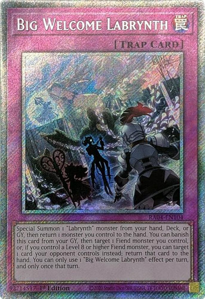 Big Welcome Labrynth (Platinum Secret Rare) (RA04-EN104) - Platinum Secret Rare