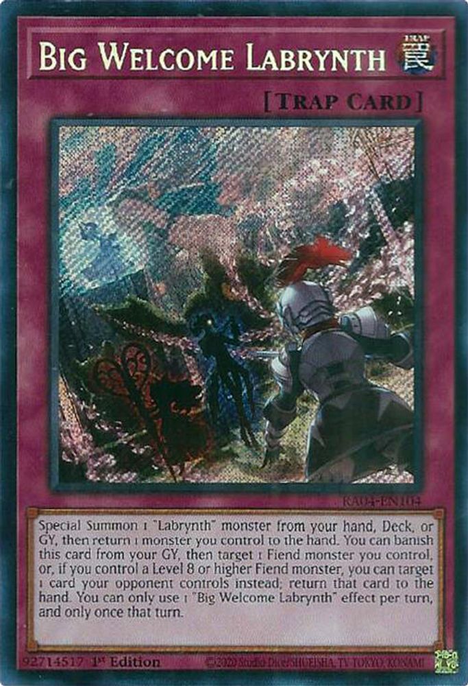 Big Welcome Labrynth (Secret Rare) (RA04-EN104) - Secret Rare
