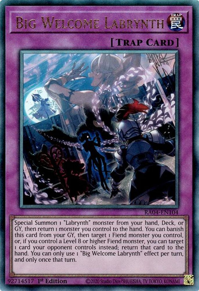 Big Welcome Labrynth (PUR) (RA04-EN104) - Prismatic Ultimate Rare