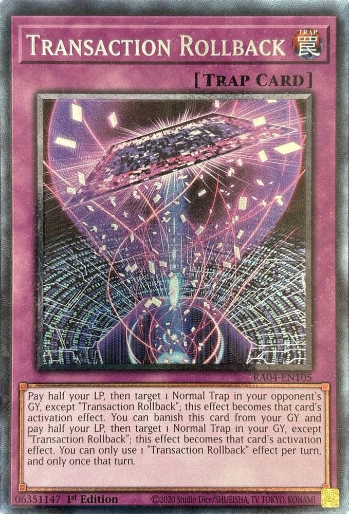 Transaction Rollback (PCR) (RA04-EN105) - Prismatic Collector's Rare
