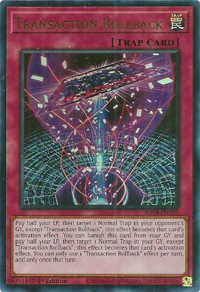 Transaction Rollback (UR) (RA04-EN105) - Ultra Rare