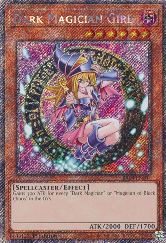 Dark Magician Girl (3rd Art) (Platinum Secret Rare) (RA04-EN107) - Platinum Secret Rare