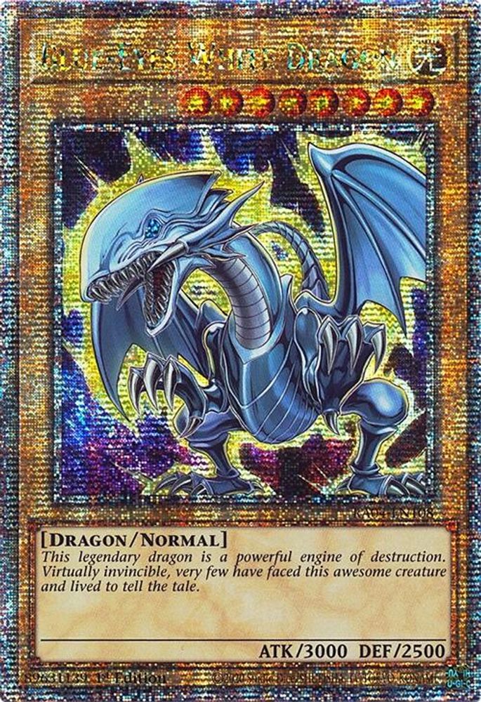 Blue-Eyes White Dragon (7th Art) (Quarter Century Secret Rare) (RA04-EN108) - Quarter Century Secret Rare