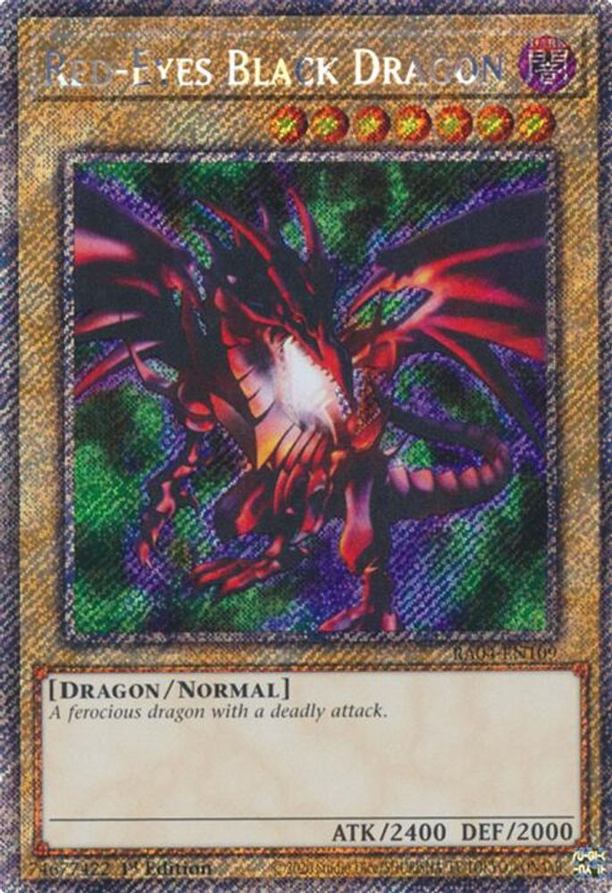 Red-Eyes Black Dragon (4th Art) (Platinum Secret Rare) (RA04-EN109) - Platinum Secret Rare