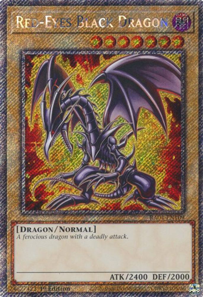 Red-Eyes Black Dragon (7th Art) (Platinum Secret Rare) (RA04-EN109) - Platinum Secret Rare