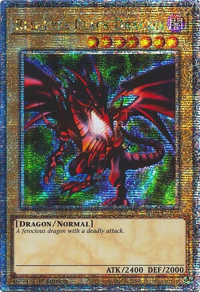 Red-Eyes Black Dragon (4th Art) (Quarter Century Secret Rare) (RA04-EN109) - Quarter Century Secret Rare