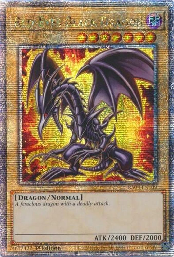 Red-Eyes Black Dragon (7th Art) (Quarter Century Secret Rare) (RA04-EN109) - Quarter Century Secret Rare