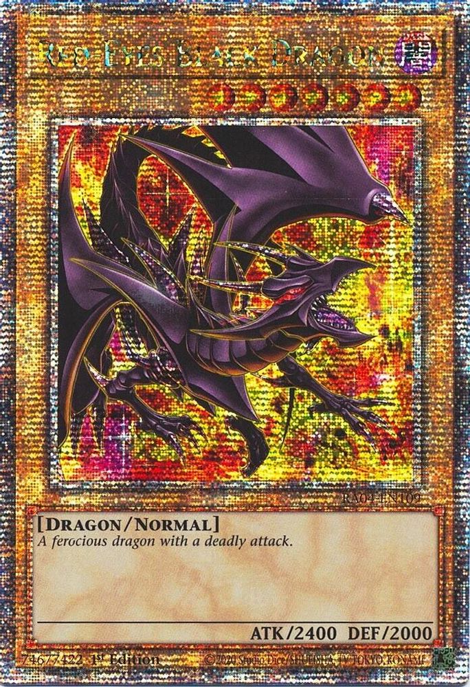 Red-Eyes Black Dragon (8th Art) (Quarter Century Secret Rare) (RA04-EN109) - Quarter Century Secret Rare