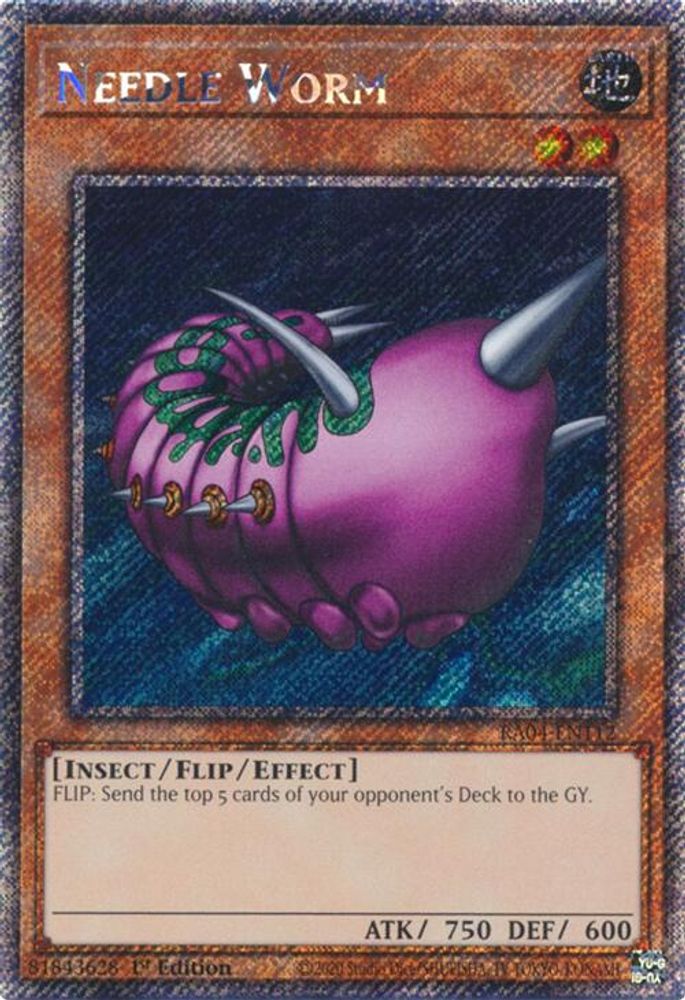 Needle Worm (Platinum Secret Rare) (RA04-EN112) - Platinum Secret Rare