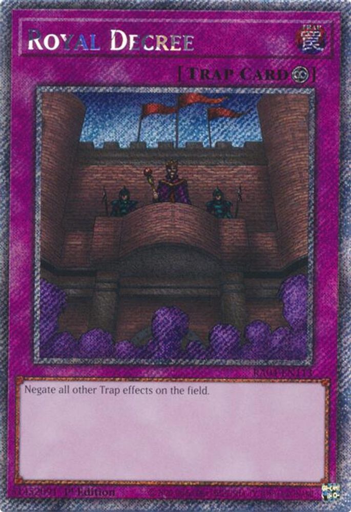Royal Decree (Platinum Secret Rare) (RA04-EN113) - Platinum Secret Rare
