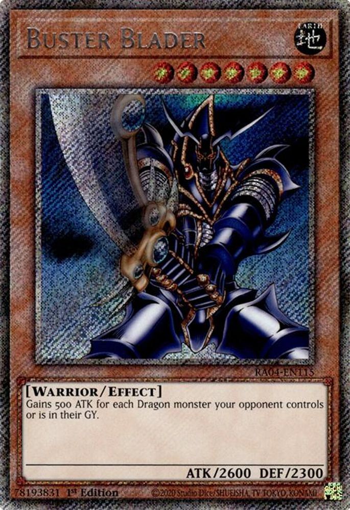 Buster Blader (Platinum Secret Rare) (RA04-EN115) - Platinum Secret Rare