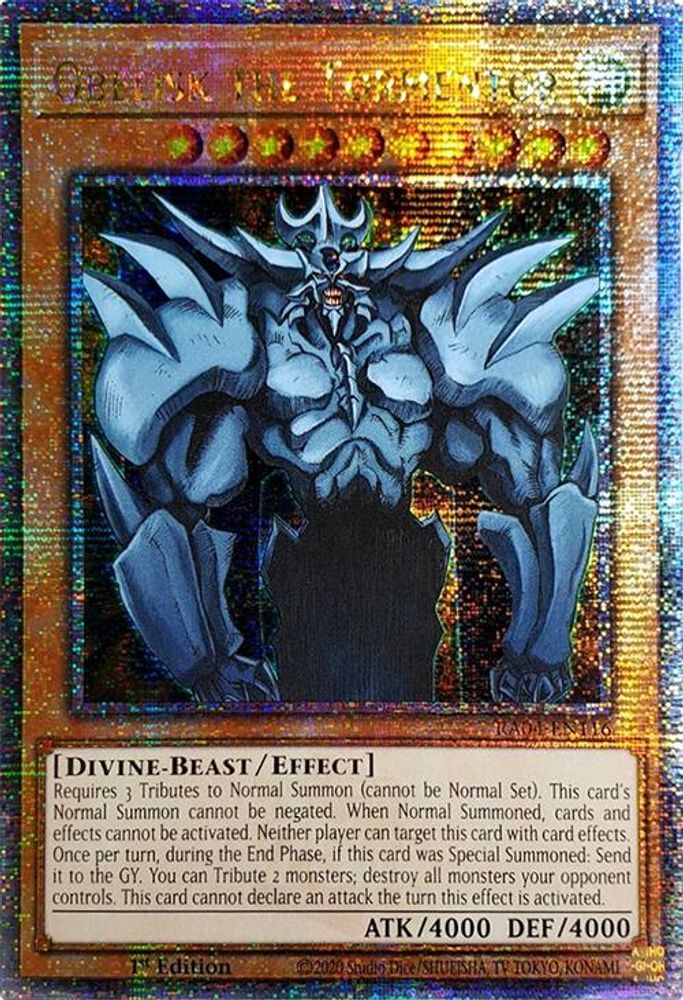 Obelisk the Tormentor (Quarter Century Secret Rare) (RA04-EN116) - Quarter Century Secret Rare