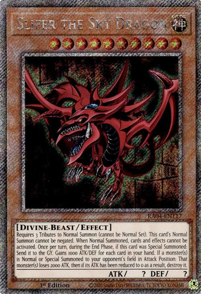 Slifer the Sky Dragon (Platinum Secret Rare) (RA04-EN117) - Platinum Secret Rare