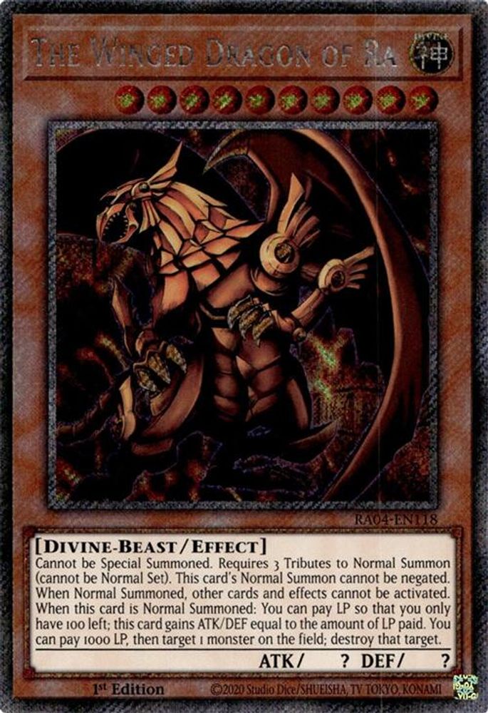The Winged Dragon of Ra (Platinum Secret Rare) (RA04-EN118) - Platinum Secret Rare