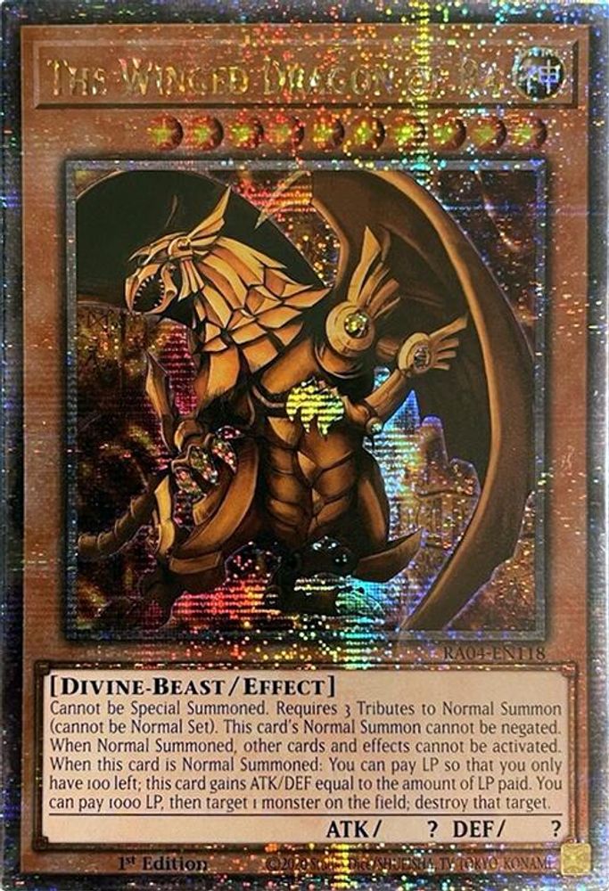 The Winged Dragon of Ra (Quarter Century Secret Rare) (RA04-EN118) - Quarter Century Secret Rare
