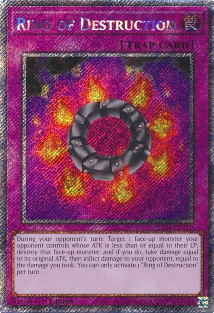 Ring of Destruction (Platinum Secret Rare) (RA04-EN119) - Platinum Secret Rare