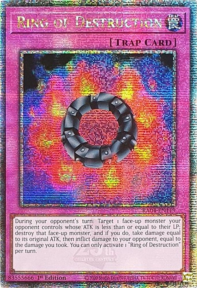 Ring of Destruction (Quarter Century Secret Rare) (RA04-EN119) - Quarter Century Secret Rare
