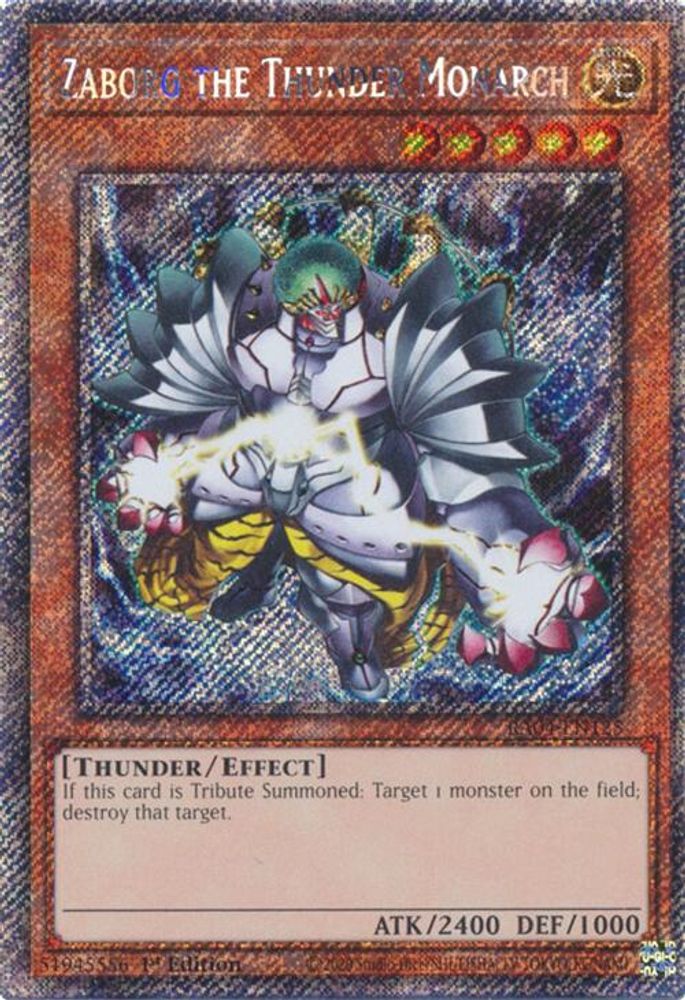Zaborg the Thunder Monarch (Platinum Secret Rare) (RA04-EN125) - Platinum Secret Rare