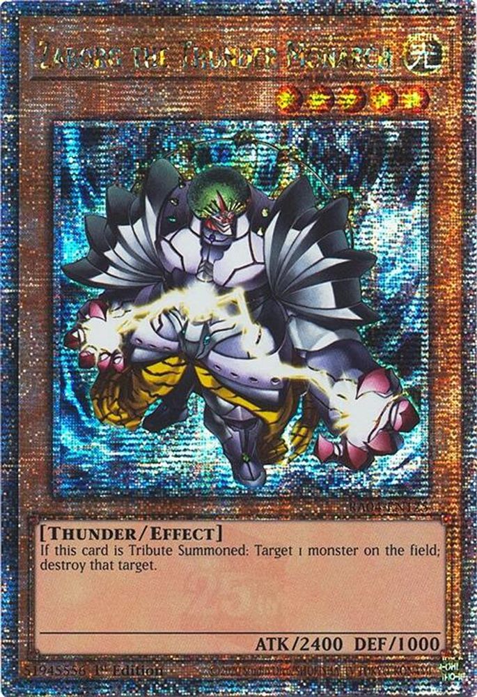 Zaborg the Thunder Monarch (Quarter Century Secret Rare) (RA04-EN125) - Quarter Century Secret Rare