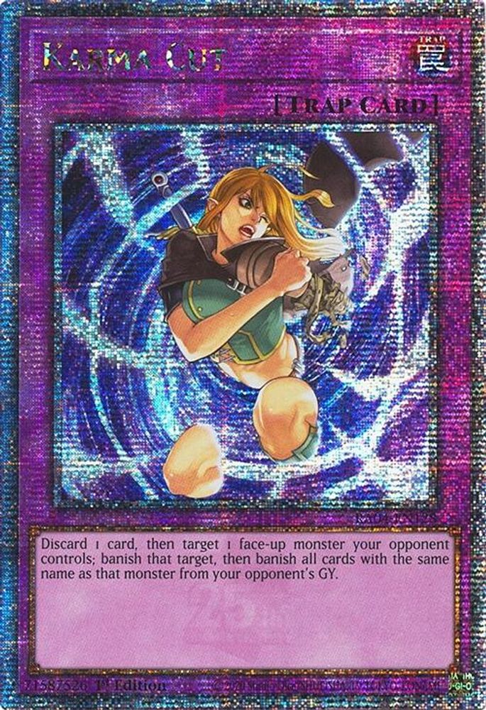 Karma Cut (Quarter Century Secret Rare) (RA04-EN128) - Quarter Century Secret Rare