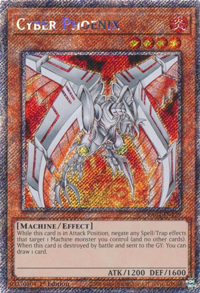 Cyber Phoenix (Platinum Secret Rare) (RA04-EN129) - Platinum Secret Rare