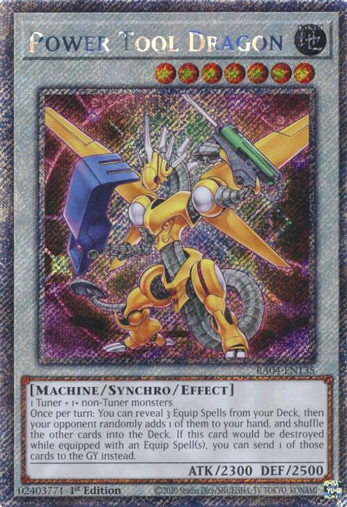 Power Tool Dragon (Platinum Secret Rare) (RA04-EN135) - Platinum Secret Rare