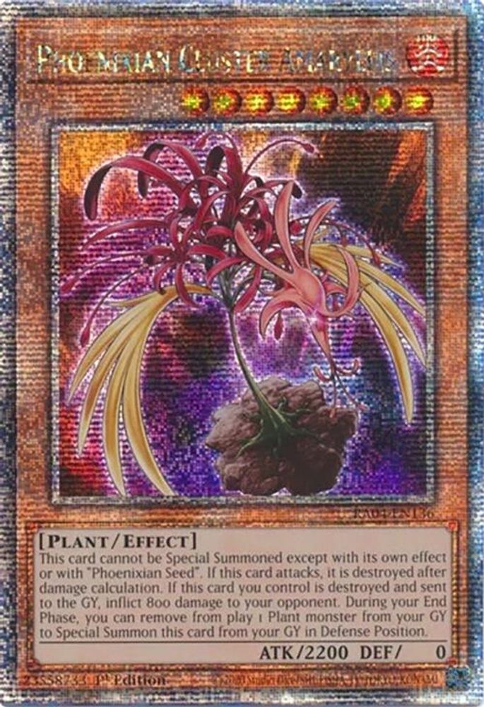 Phoenixian Cluster Amaryllis (Quarter Century Secret Rare) (RA04-EN136) - Quarter Century Secret Rare