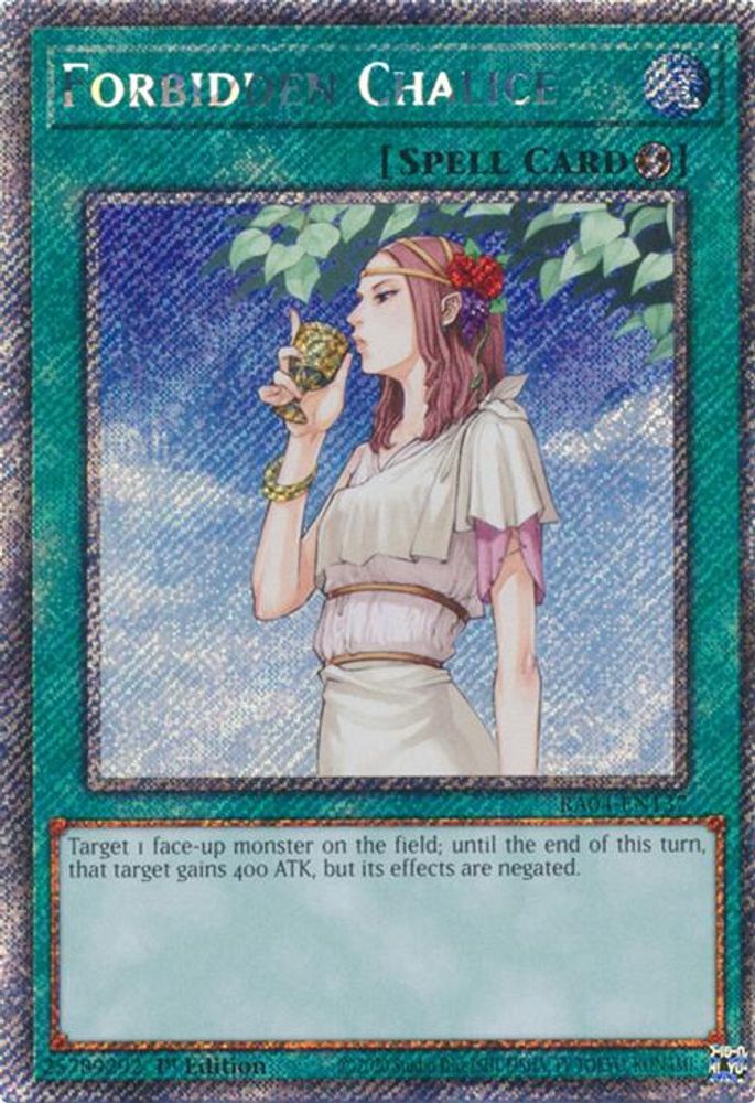 Forbidden Chalice (Platinum Secret Rare) (RA04-EN137) - Platinum Secret Rare