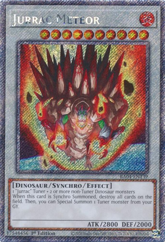 Jurrac Meteor (Platinum Secret Rare) (RA04-EN139) - Platinum Secret Rare
