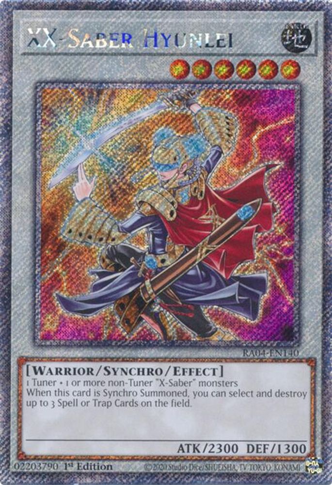 XX-Saber Hyunlei (Platinum Secret Rare) (RA04-EN140) - Platinum Secret Rare