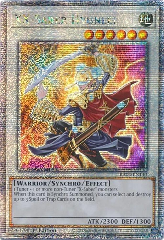 XX-Saber Hyunlei (Quarter Century Secret Rare) (RA04-EN140) - Quarter Century Secret Rare