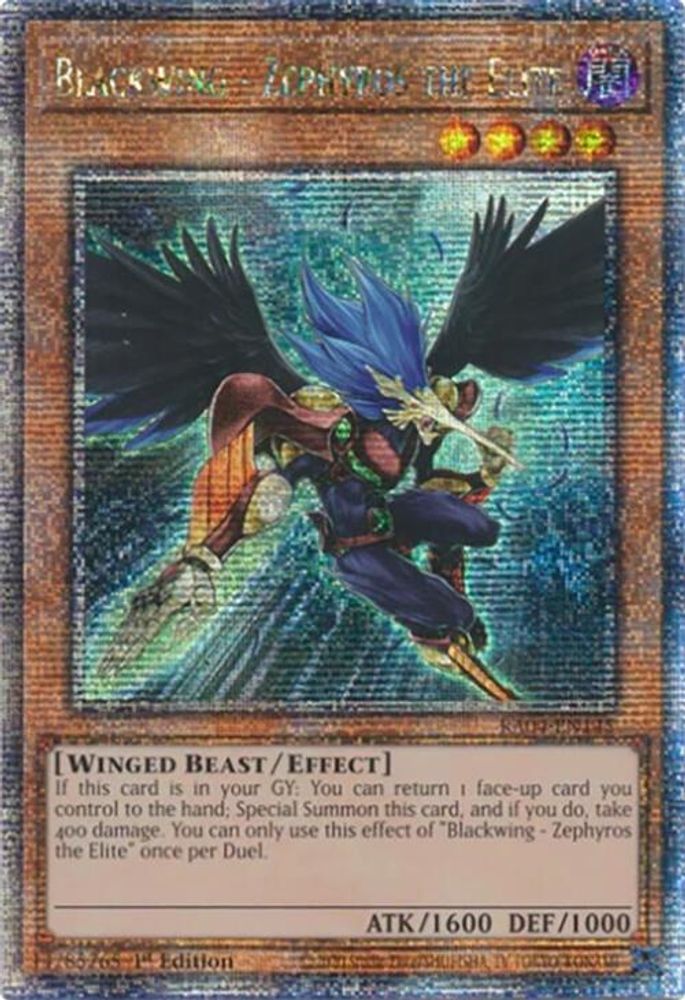 Blackwing - Zephyros the Elite (Quarter Century Secret Rare) (RA04-EN145) - Quarter Century Secret Rare