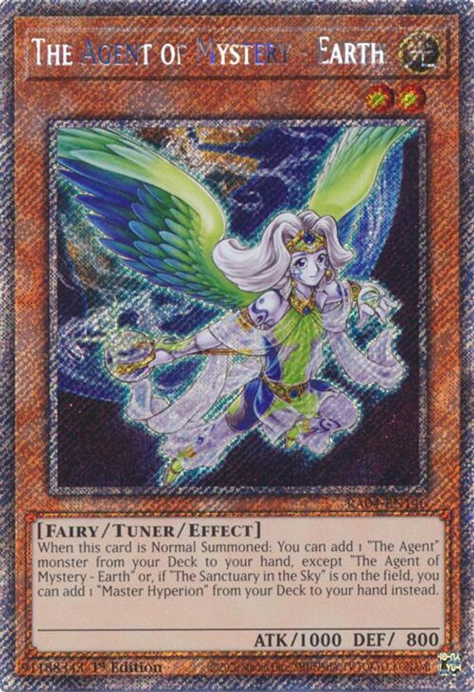 The Agent of Mystery - Earth (Platinum Secret Rare) (RA04-EN146) - Platinum Secret Rare