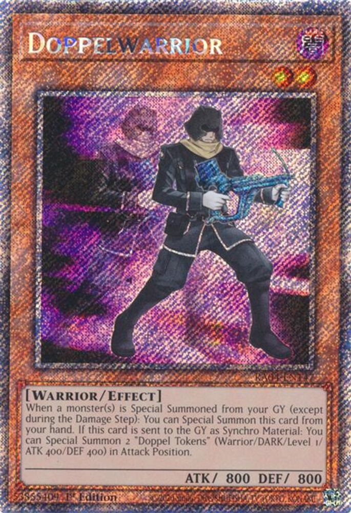 Doppelwarrior (Platinum Secret Rare) (RA04-EN147) - Platinum Secret Rare