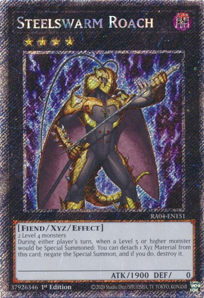 Steelswarm Roach (Platinum Secret Rare) (RA04-EN151) - Platinum Secret Rare
