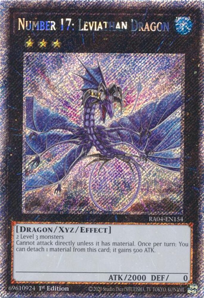 Number 17: Leviathan Dragon (Platinum Secret Rare) (RA04-EN154) - Platinum Secret Rare