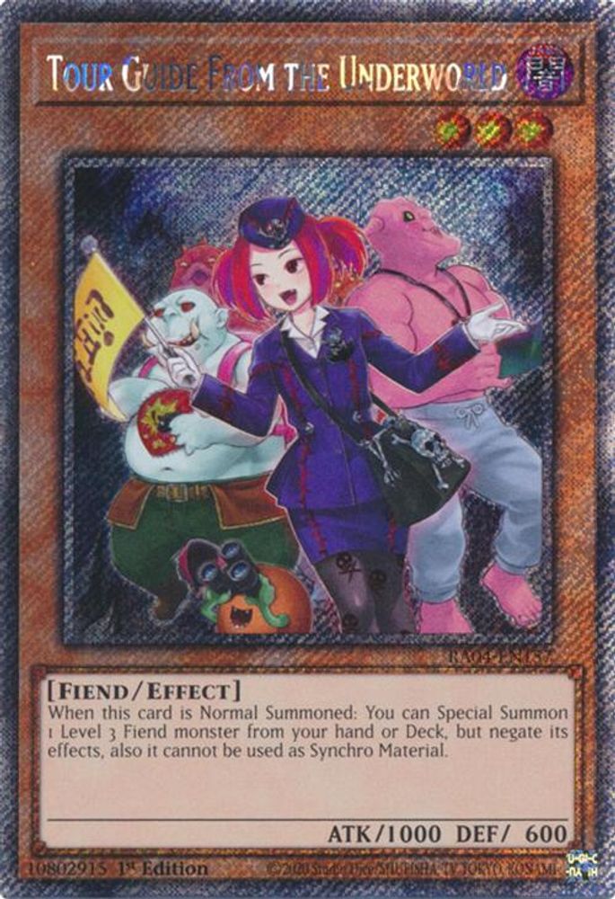 Tour Guide from the Underworld (Alternate Art) (Platinum Secret Rare) (RA04-EN157) - Platinum Secret Rare