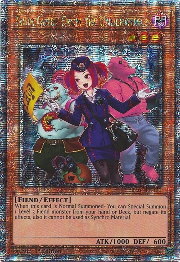 Tour Guide from the Underworld (Alternate Art) (Quarter Century Secret Rare) (RA04-EN157) - Quarter Century Secret Rare