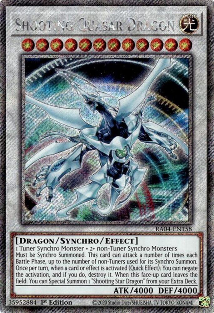 Shooting Quasar Dragon (Platinum Secret Rare) (RA04-EN158) - Platinum Secret Rare